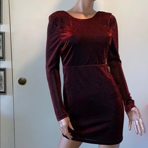 Superdown red sparkling dress